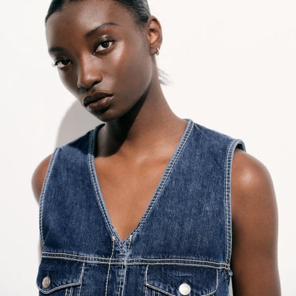 ZARA TRF DENIM JUMPSUIT DRESS - Picture 3 of 11